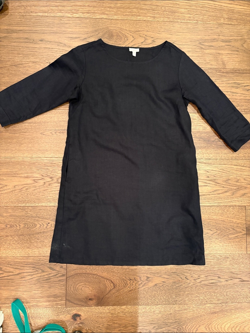 Garnet Hill Black Mini Shift Dress